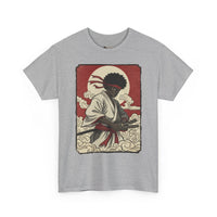 Load image into Gallery viewer, Afro Samurai Sunset T‑Shirt — Retro Martial Arts Graphic Tee