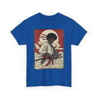 Load image into Gallery viewer, Afro Samurai Sunset T‑Shirt — Retro Martial Arts Graphic Tee