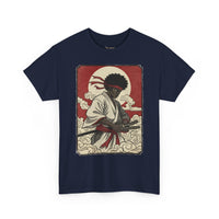 Load image into Gallery viewer, Afro Samurai Sunset T‑Shirt — Retro Martial Arts Graphic Tee
