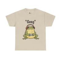 Load image into Gallery viewer, Geek Frog T‑Shirt – "Geeg" Gamer Frog Graphic Tee