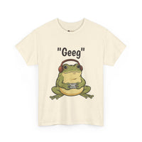 Load image into Gallery viewer, Geek Frog T‑Shirt – "Geeg" Gamer Frog Graphic Tee