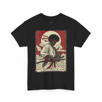 Load image into Gallery viewer, Afro Samurai Sunset T‑Shirt — Retro Martial Arts Graphic Tee