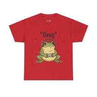 Load image into Gallery viewer, Geek Frog T‑Shirt – "Geeg" Gamer Frog Graphic Tee