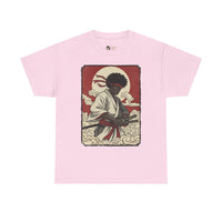 Load image into Gallery viewer, Afro Samurai Sunset T‑Shirt — Retro Martial Arts Graphic Tee