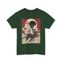 Load image into Gallery viewer, Afro Samurai Sunset T‑Shirt — Retro Martial Arts Graphic Tee