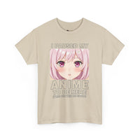 Load image into Gallery viewer, Anime Pause T‑Shirt — "I Paused My Anime to Be Here" Cute Pink Aesthetic Tee