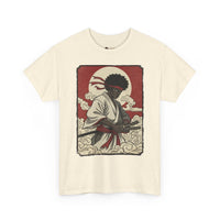 Load image into Gallery viewer, Afro Samurai Sunset T‑Shirt — Retro Martial Arts Graphic Tee