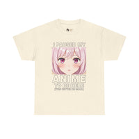 Load image into Gallery viewer, Anime Pause T‑Shirt — "I Paused My Anime to Be Here" Cute Pink Aesthetic Tee