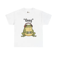 Load image into Gallery viewer, Geek Frog T‑Shirt – "Geeg" Gamer Frog Graphic Tee