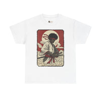 Load image into Gallery viewer, Afro Samurai Sunset T‑Shirt — Retro Martial Arts Graphic Tee