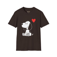 Load image into Gallery viewer, Snoopy Heart T-Shirt — Cute Cartoon Dog Tee for Dog Lovers