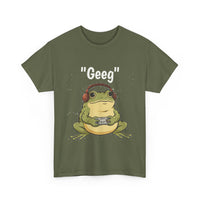 Load image into Gallery viewer, Geek Frog T‑Shirt – "Geeg" Gamer Frog Graphic Tee