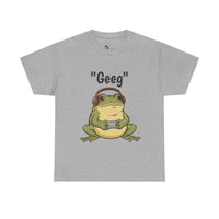 Load image into Gallery viewer, Geek Frog T‑Shirt – "Geeg" Gamer Frog Graphic Tee