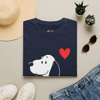 Load image into Gallery viewer, Snoopy Heart T-Shirt — Cute Cartoon Dog Tee for Dog Lovers