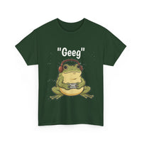 Load image into Gallery viewer, Geek Frog T‑Shirt – "Geeg" Gamer Frog Graphic Tee