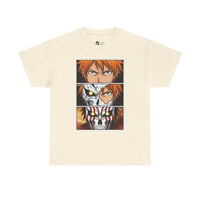 Load image into Gallery viewer, Anime Character Panel Graphic Tee — Intense Eyes &amp; Mask Design
