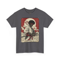 Load image into Gallery viewer, Afro Samurai Sunset T‑Shirt — Retro Martial Arts Graphic Tee