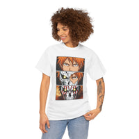Load image into Gallery viewer, Anime Character Panel Graphic Tee — Intense Eyes &amp; Mask Design
