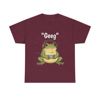 Load image into Gallery viewer, Geek Frog T‑Shirt – "Geeg" Gamer Frog Graphic Tee