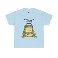 Load image into Gallery viewer, Geek Frog T‑Shirt – "Geeg" Gamer Frog Graphic Tee