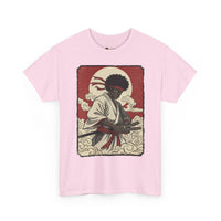 Load image into Gallery viewer, Afro Samurai Sunset T‑Shirt — Retro Martial Arts Graphic Tee