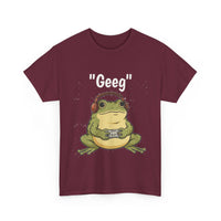 Load image into Gallery viewer, Geek Frog T‑Shirt – "Geeg" Gamer Frog Graphic Tee