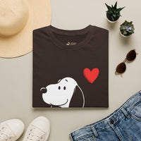 Load image into Gallery viewer, Snoopy Heart T-Shirt — Cute Cartoon Dog Tee for Dog Lovers