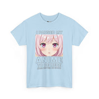 Load image into Gallery viewer, Anime Pause T‑Shirt — "I Paused My Anime to Be Here" Cute Pink Aesthetic Tee