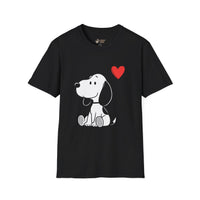 Load image into Gallery viewer, Snoopy Heart T-Shirt — Cute Cartoon Dog Tee for Dog Lovers