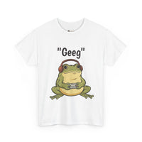 Load image into Gallery viewer, Geek Frog T‑Shirt – "Geeg" Gamer Frog Graphic Tee