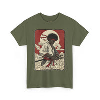 Load image into Gallery viewer, Afro Samurai Sunset T‑Shirt — Retro Martial Arts Graphic Tee