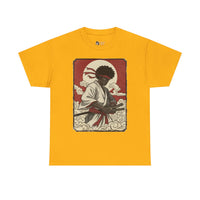 Load image into Gallery viewer, Afro Samurai Sunset T‑Shirt — Retro Martial Arts Graphic Tee