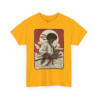 Load image into Gallery viewer, Afro Samurai Sunset T‑Shirt — Retro Martial Arts Graphic Tee