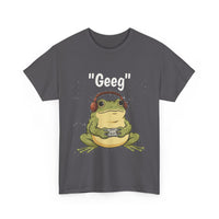 Load image into Gallery viewer, Geek Frog T‑Shirt – "Geeg" Gamer Frog Graphic Tee