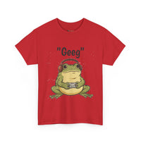 Load image into Gallery viewer, Geek Frog T‑Shirt – "Geeg" Gamer Frog Graphic Tee