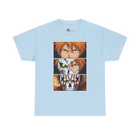Load image into Gallery viewer, Anime Character Panel Graphic Tee — Intense Eyes &amp; Mask Design