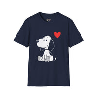 Load image into Gallery viewer, Snoopy Heart T-Shirt — Cute Cartoon Dog Tee for Dog Lovers