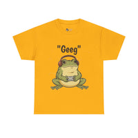 Load image into Gallery viewer, Geek Frog T‑Shirt – "Geeg" Gamer Frog Graphic Tee