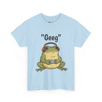 Load image into Gallery viewer, Geek Frog T‑Shirt – "Geeg" Gamer Frog Graphic Tee