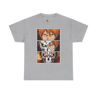 Load image into Gallery viewer, Anime Character Panel Graphic Tee — Intense Eyes &amp; Mask Design