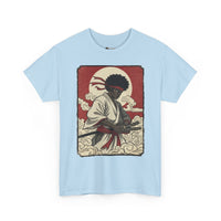 Load image into Gallery viewer, Afro Samurai Sunset T‑Shirt — Retro Martial Arts Graphic Tee
