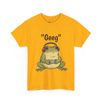 Load image into Gallery viewer, Geek Frog T‑Shirt – "Geeg" Gamer Frog Graphic Tee