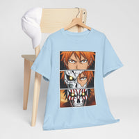 Load image into Gallery viewer, Anime Character Panel Graphic Tee — Intense Eyes &amp; Mask Design