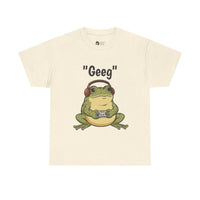Load image into Gallery viewer, Geek Frog T‑Shirt – "Geeg" Gamer Frog Graphic Tee