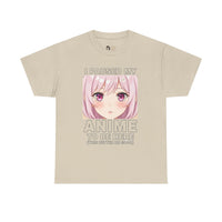 Load image into Gallery viewer, Anime Pause T‑Shirt — "I Paused My Anime to Be Here" Cute Pink Aesthetic Tee