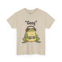 Load image into Gallery viewer, Geek Frog T‑Shirt – "Geeg" Gamer Frog Graphic Tee