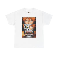 Load image into Gallery viewer, Anime Character Panel Graphic Tee — Intense Eyes &amp; Mask Design